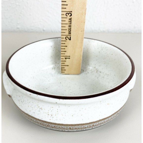 Vintage MCM Rego Stoneware Cream Speckle Brown Stripe Soup Bowl (Lot Of 2) EUC - Picture 2 of 7